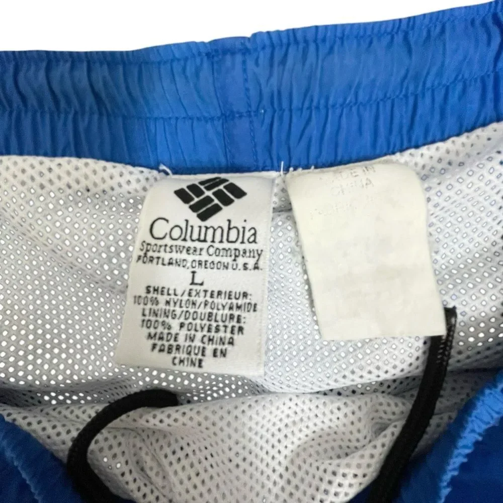 Columbia Mens Swim Shorts Blue Size L Nylon Mesh Lined Beach